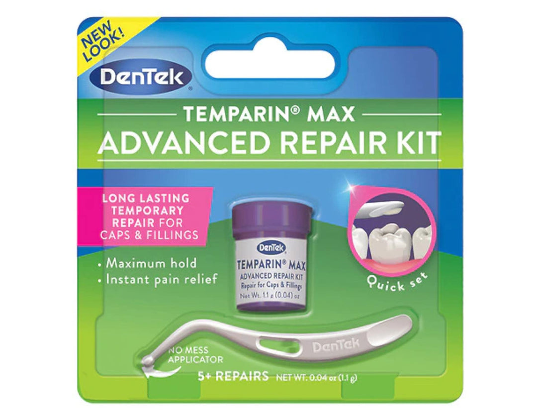DenTek Temparin Max Lost Filling and Loose Cap Repair Kit | One Step Formula | 5+ Repairs | 0.04 Ounces | 6-Pack