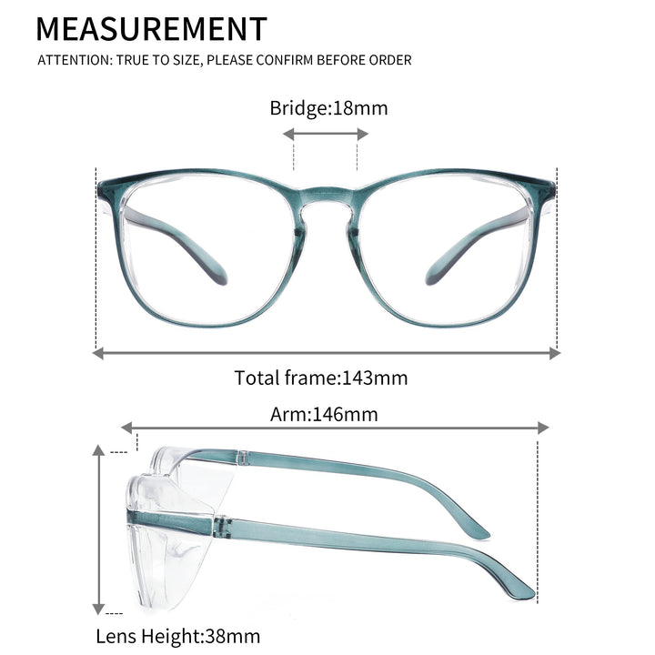 Safety Glasses Anti Fog Goggles Protective Eyewear Blue Light Blocking Anti Dust UV Protection Glasses For Men Women (New-Blue)