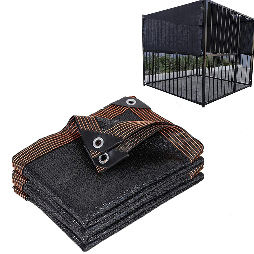 Dog Kennel Shade Cover 95% Sunblock Shade Tarp Panel Net Mesh with Grommets for Outdoor Dog House Large Pet Crate Chicken Coop, 10ft x 10ft