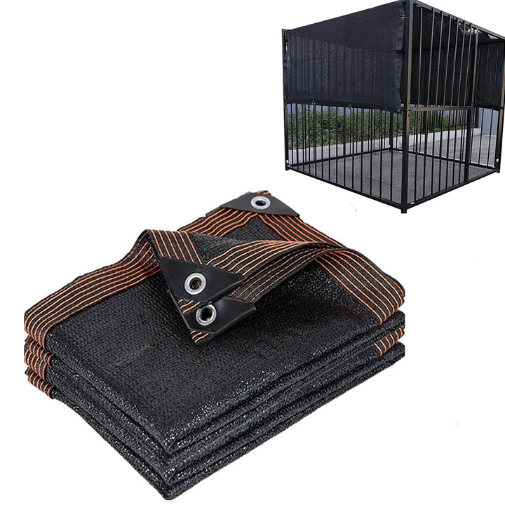 Dog Kennel Shade Cover 95% Sunblock Shade Tarp Panel Net Mesh with Grommets for Outdoor Dog House Large Pet Crate Chicken Coop, 10ft x 10ft
