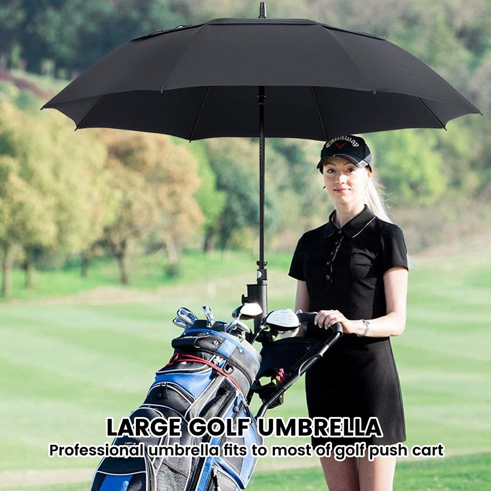Golf Umbrella 54 Inch,Large Umbrellas Windproof Automatic Open,Oversized Double Canopy Vented Umbrella for Rain Large Size,Extra Large Umbrellas for Men and Women(Black)
