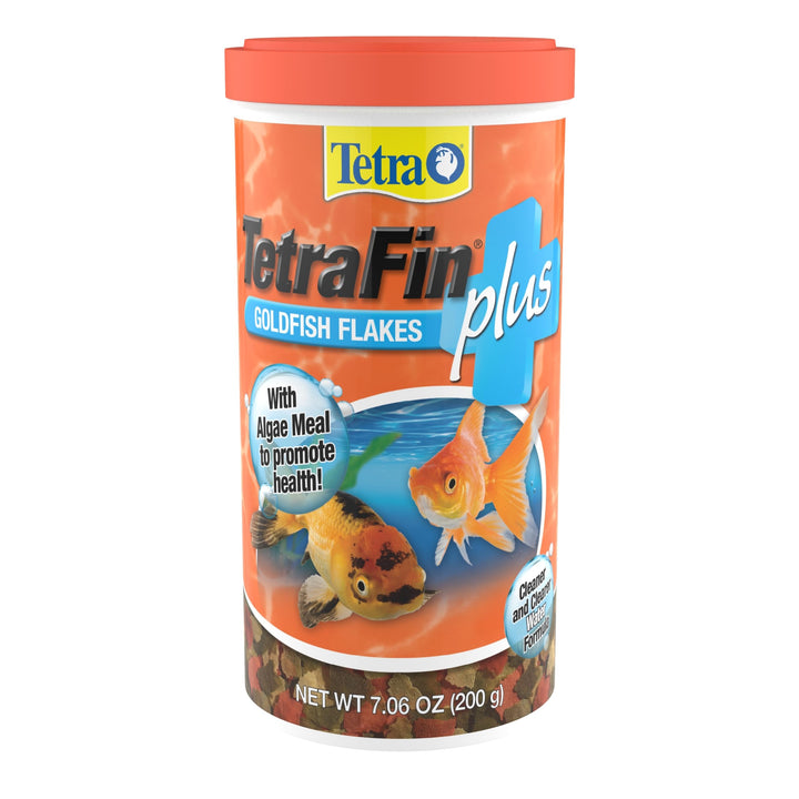 Fin Plus Goldfish Flakes 7.06 Ounces, Balanced Diet, With Algae To Promote Health