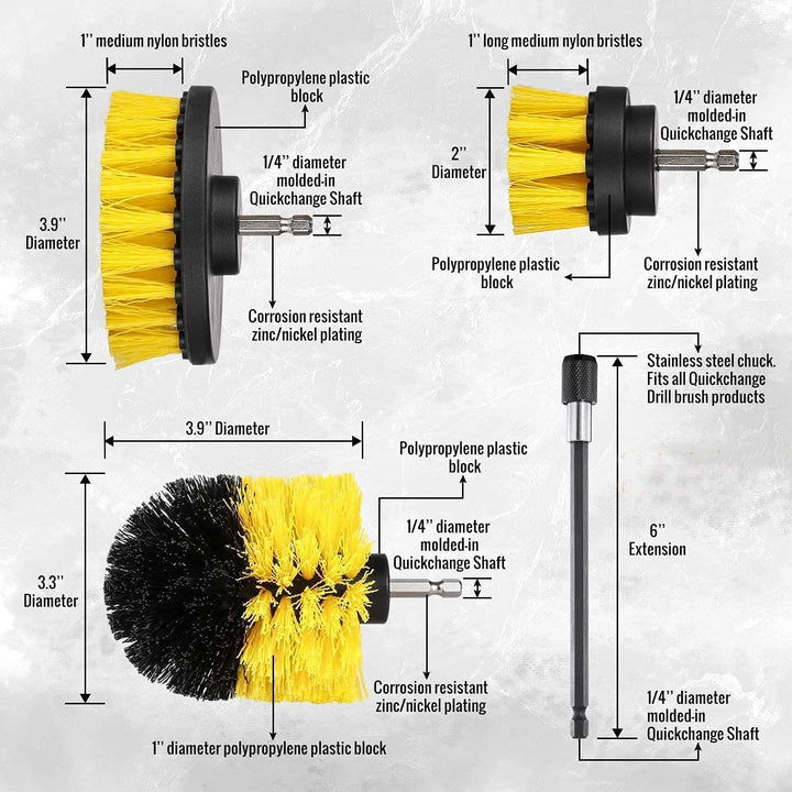 YIHATA 7 Piece Drill Brush Attachment Set,All Purpose P