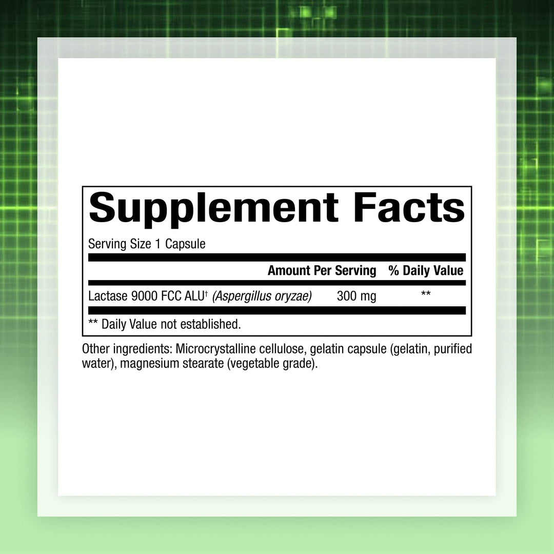 Natural Factors, Lactase Enzyme, Digestive Aid For Lactose and Dairy Intolerance, 60 Capsules