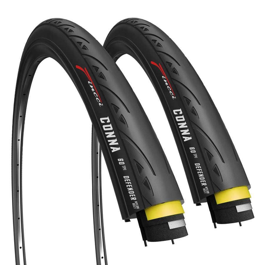 Pair 700 x 25c Foldable Tire, 25-622, 60 TPI with LVL3 Nylon Protection – Ideal for Road, Touring, and Race Bicycles