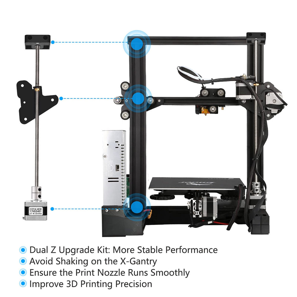 Ender 3 Dual Z axis Upgrade Kit with Stepper Motor Lead Screw, Dual Z-axis Upgrades Kit for Ender 3 V2, Ender 3 Pro, Ender3 3D Printer