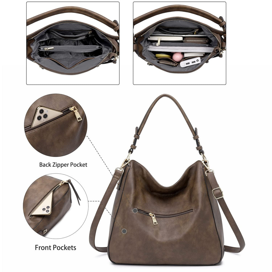 Hobo Bags for Women Handbags Purse Ladies Boho Shoulder Bag Crossbody Vegan Leather