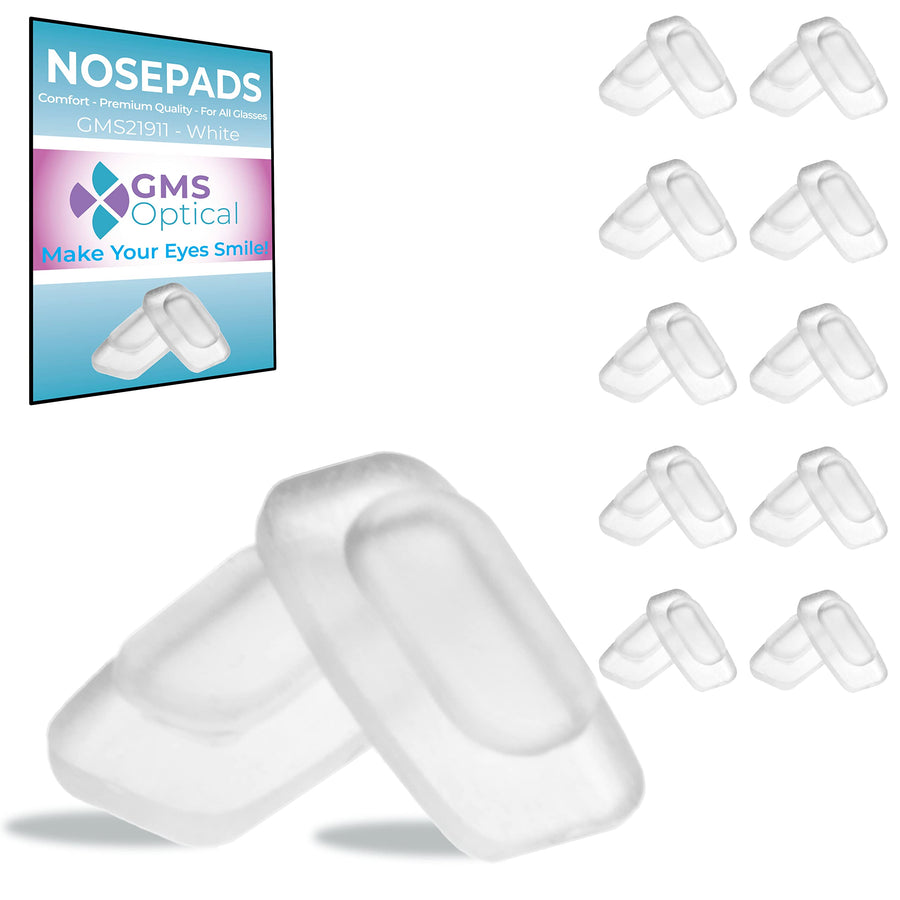 GMS Optical Soft Silicone Push-in Rectangle Nose Pads f