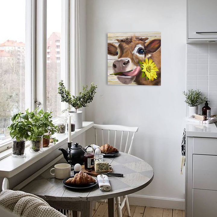 Cow Pictures Wall Decor Country Farmhouse Canvas Wall A