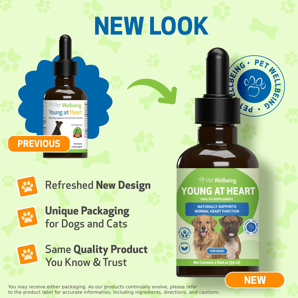 Young at Heart for Dogs - Heart Health, Circulatory & Cardiovascular System, Hawthorn, Motherwort, Schisandra - Veterinarian-Formulated Herbal Supplement 2 fl oz (59 ml)
