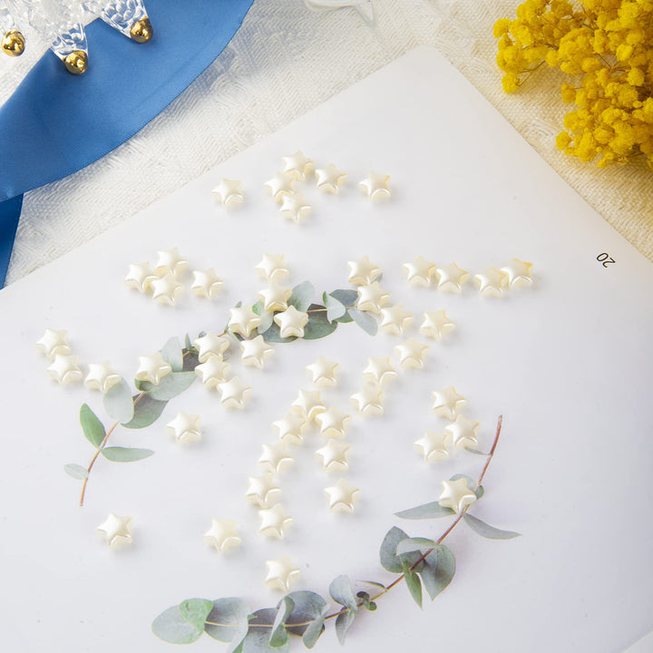 200 Pcs Abs Imitation Pearl Beads-10Mm White Butterfly Star Heart Bowknot Beads-Aesthetic Beads For Jewelry Making Bracelets Necklace