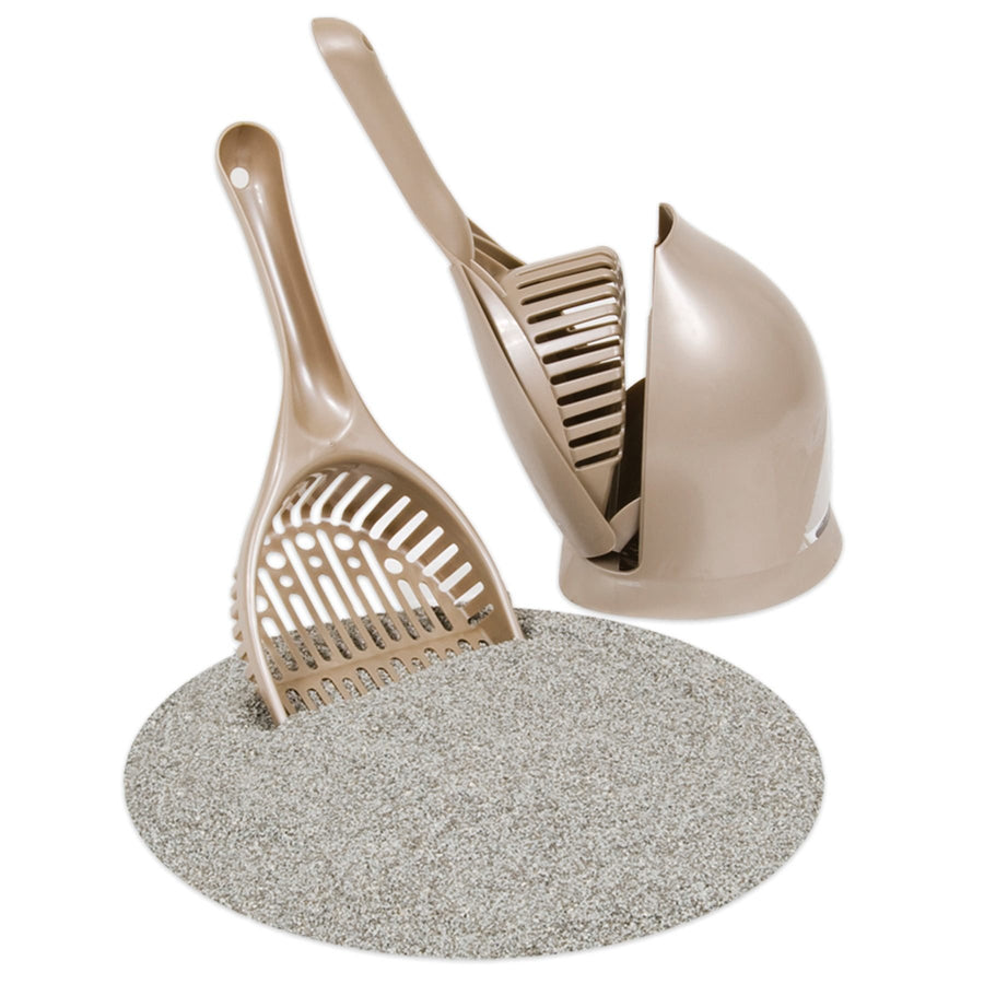 Scoop N' Hide Cat Litter Scoop with Discreet Holder; Titanium