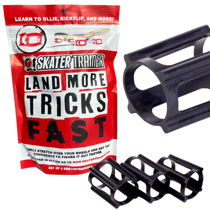 Skater Trainers get Skateboard Tricks - Cool Stocking Stuffers for Boys Ages 8-12 10 14 15 Teens 2024 Gamer Cool Wheels Tech Deck Tool Ramp Teen Boy Trucks Hawk Skateboarding (4 Blk)
