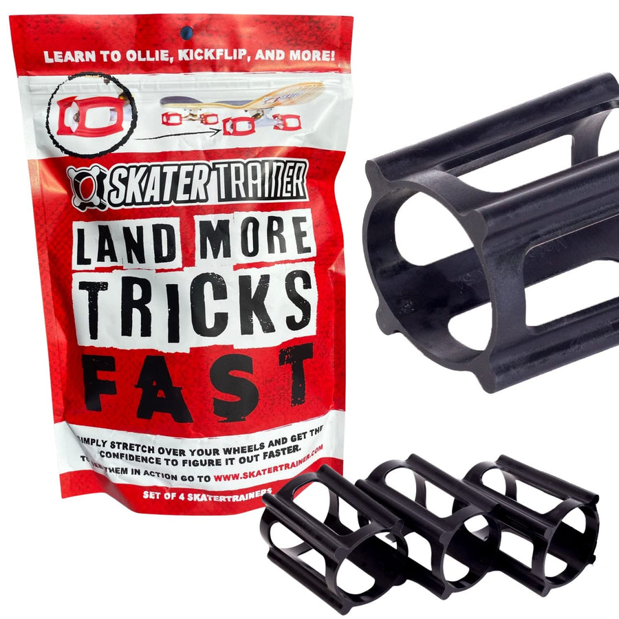 Skater Trainers get Skateboard Tricks - Cool Stocking Stuffers for Boys Ages 8-12 10 14 15 Teens 2024 Gamer Cool Wheels Tech Deck Tool Ramp Teen Boy Trucks Hawk Skateboarding (4 Blk)