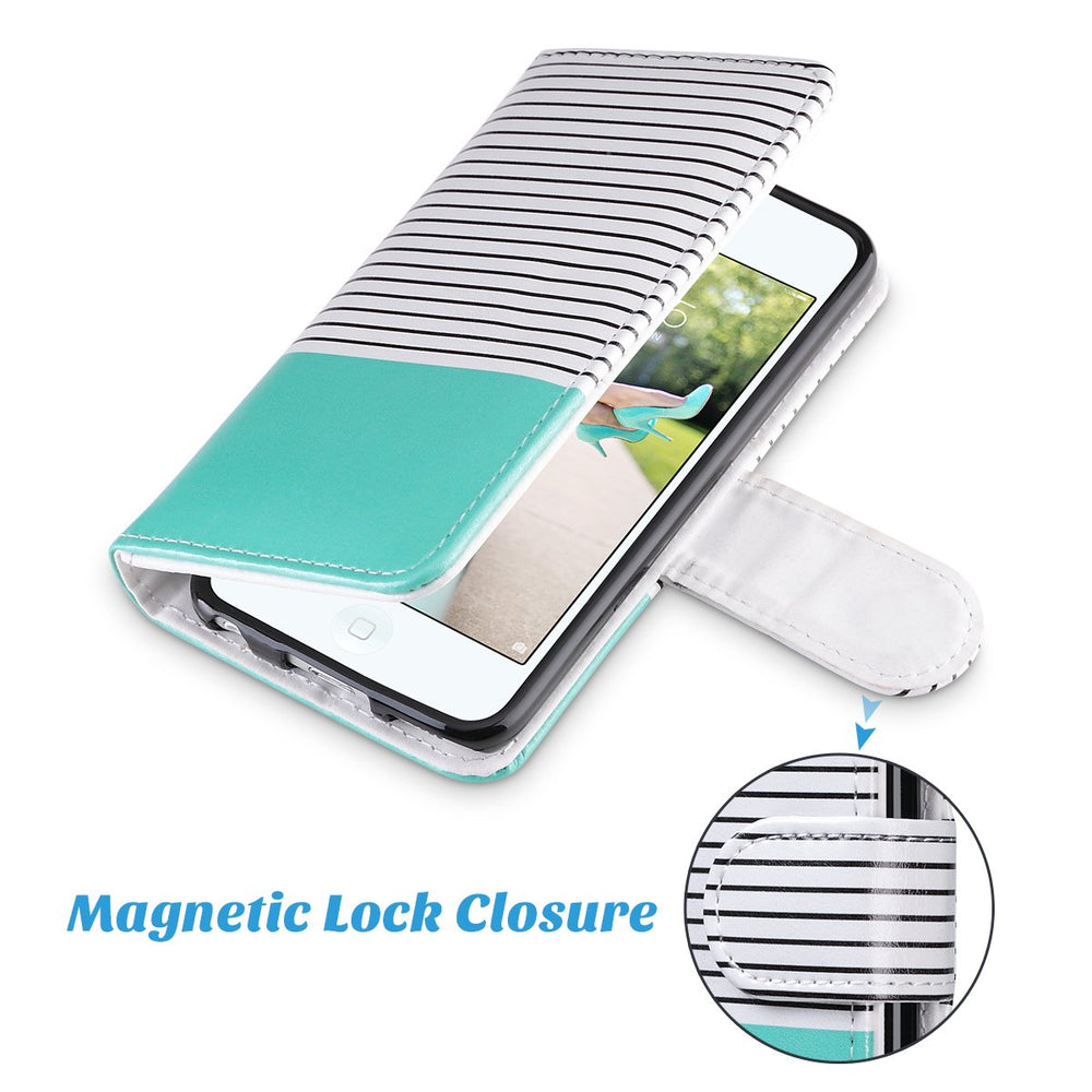 ULAK iPod Touch 7 Wallet Case, iPod Touch 6 Case with C