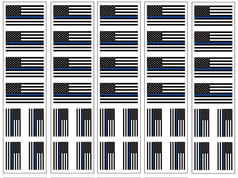 40 Tattoos: Thin Blue Line American Flag: Police & Law Enforcement Support