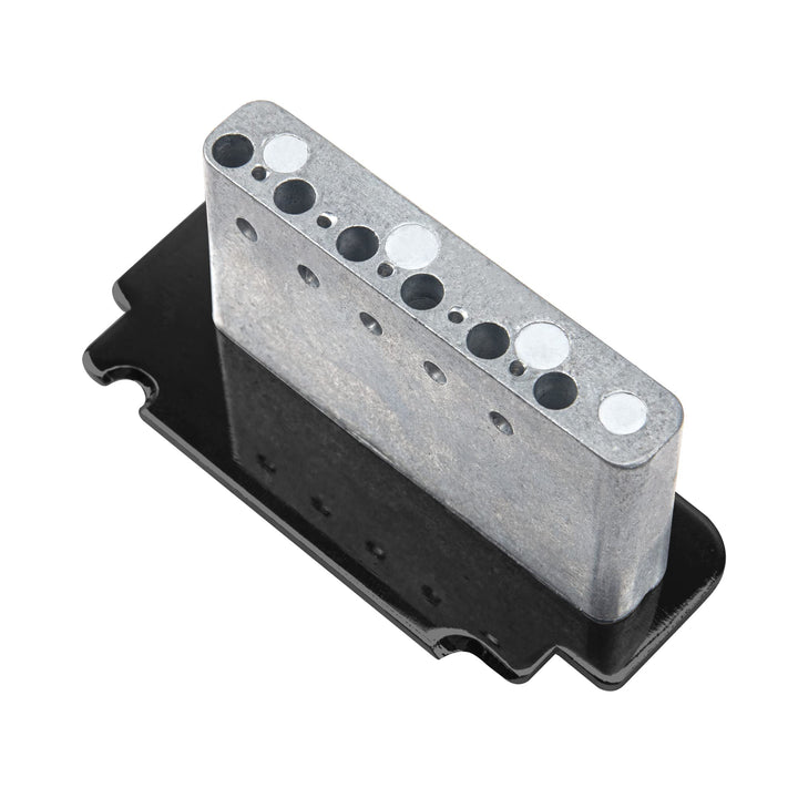 1Set Yootones Guitar Tremolo Bridge 6 String Individual Saddle Compatible with Squier Fender Strat Style Electric Guitar Parts (Black)