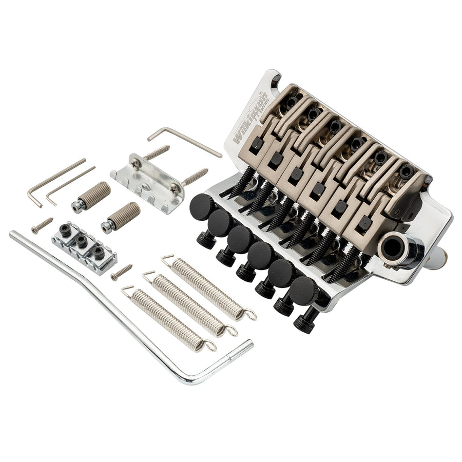 53.5mm (2-7/64 inch) String Spacing FR Style Double Locking Tremolo System Vibrato Bridge for Electric Guitar, Chrome