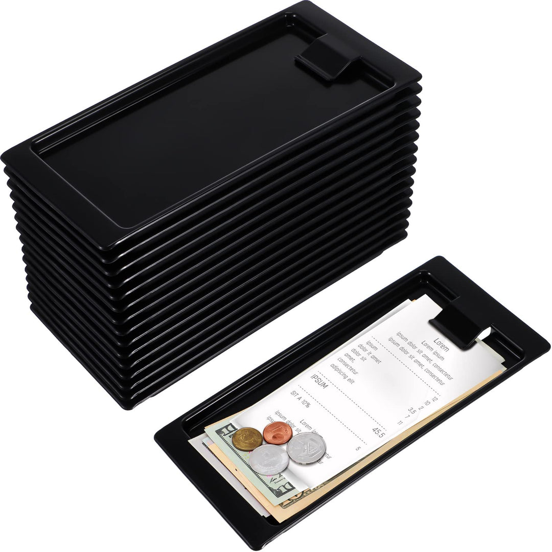 Black Check Holders, Check Presenters for Restaurants, Check Presenter Trays Guest, Check Tip Trays Waitress, Check Holders Guest, Check Bill Holder Guest for Restaurants, Bars, Hotels(16 Pieces)