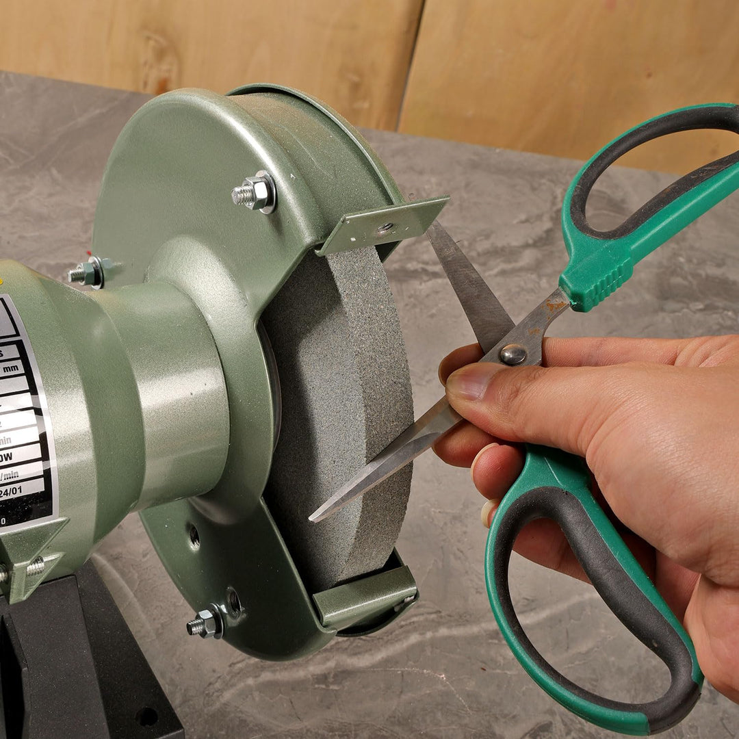 6 Inch Bench Grinder Grinding Wheel &amp; Wire Wheel Brush with 1/2&#39;&#39; Arbor, 120 Grit Silicon Carbide Bench Grinding Wheel for Bench Grinder,for Drill Bits, Blades and Knifes Cleaning Polishing Sharpening