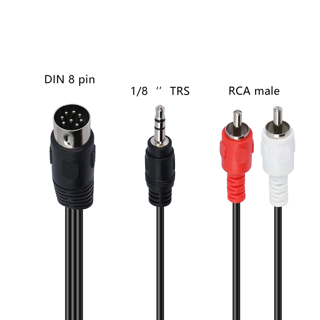 XMSJSIY Din 8 Pin to RCA 3.5mm Midi Cable, 8 Pin DIN Ma