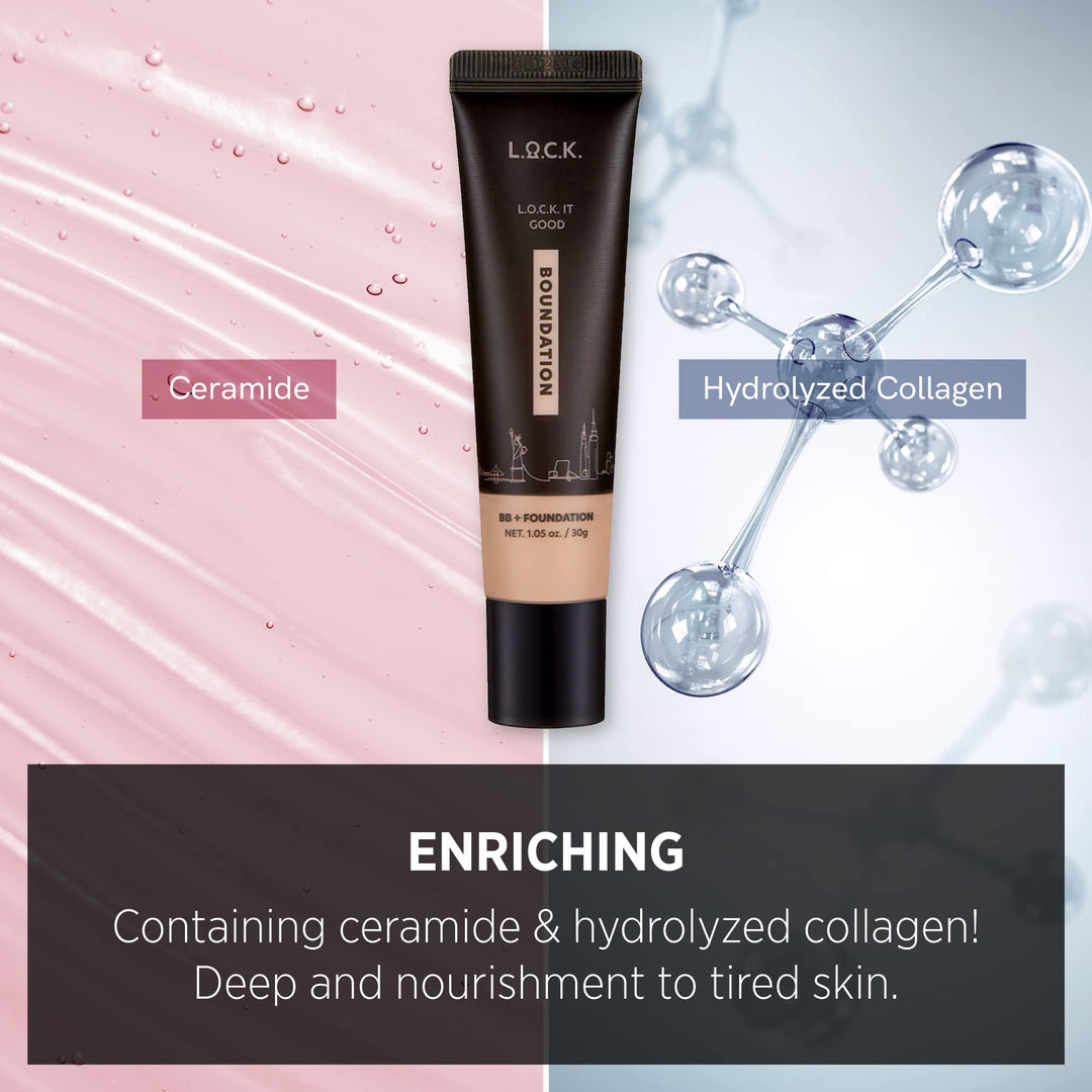 Color L.o.c.k. it Good Boundation 01 Fair Beige, B.B Cream + Foundation, Medium Coverage, Net. 1.05 fl.oz. / 30g,