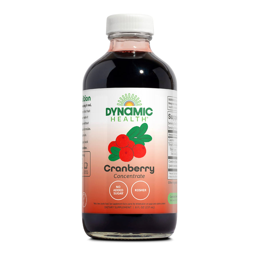 Pure Cranberry Juice Concentrate, Unsweetened, Natural Antioxidant Support, No Added Sugar, 8 Fl oz