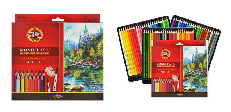Koh-i-noor Mondeluz Aquarell Drawing Set. 72 Colored Pencils.