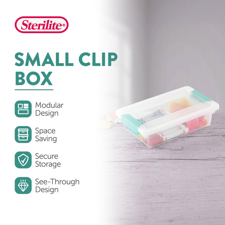 6-Pack Plastic Bins with Lids, Clear Shoe Boxes &amp; Containers, Small, 6 Qt