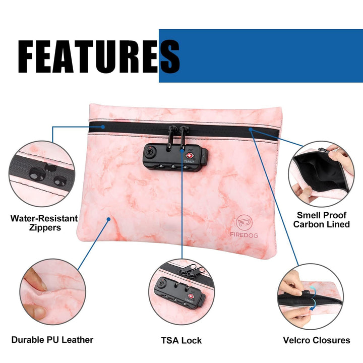 FIREDOG Smell Proof Bag with Lock, 6x9 Odor Proof Pouch