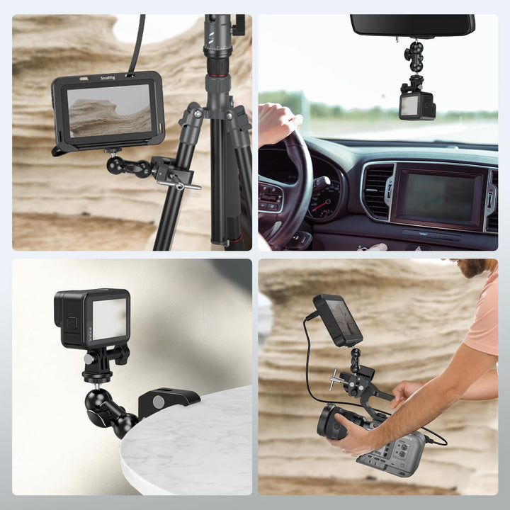 SMALLRIG Super Camera Clamp Mount, Double Ball Head Mag