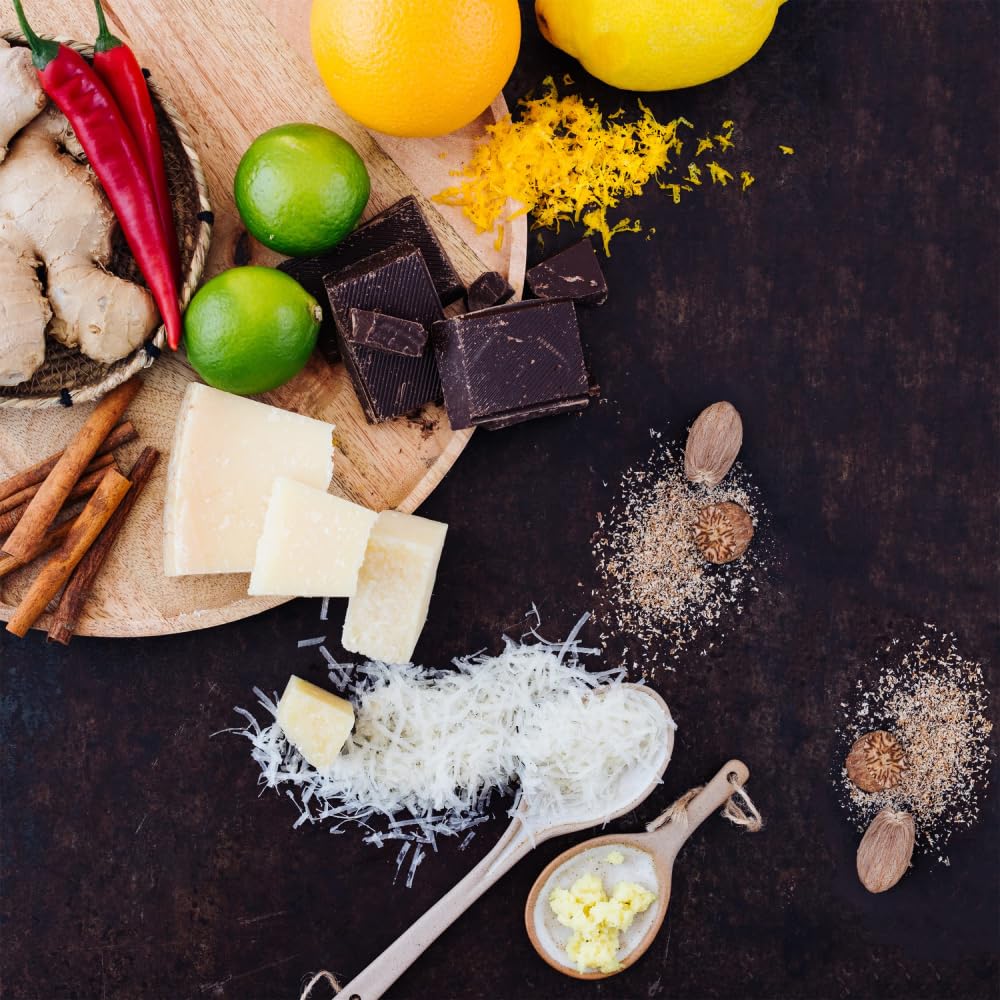 Premium Classic Series Zester Grater, 18/8, Black - Lemon Zester &amp; Cheese Grater &amp; Vegetable Grater - Citrus, Parmesan Cheese, Garlic, Ginger, Nutmeg, Chocolate - Stainless Steel Grater
