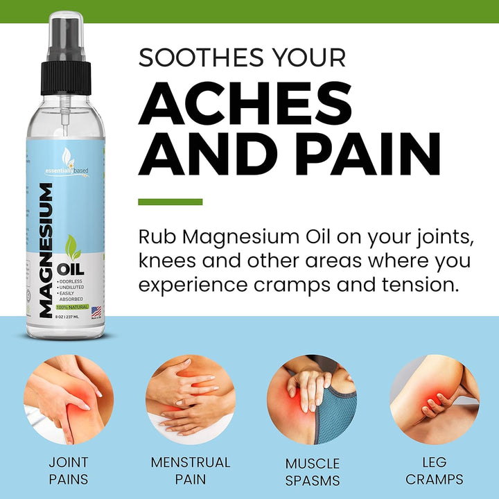 Magnesium Oil Spray - LARGE 8oz Size - EXTRA STRENGTH -