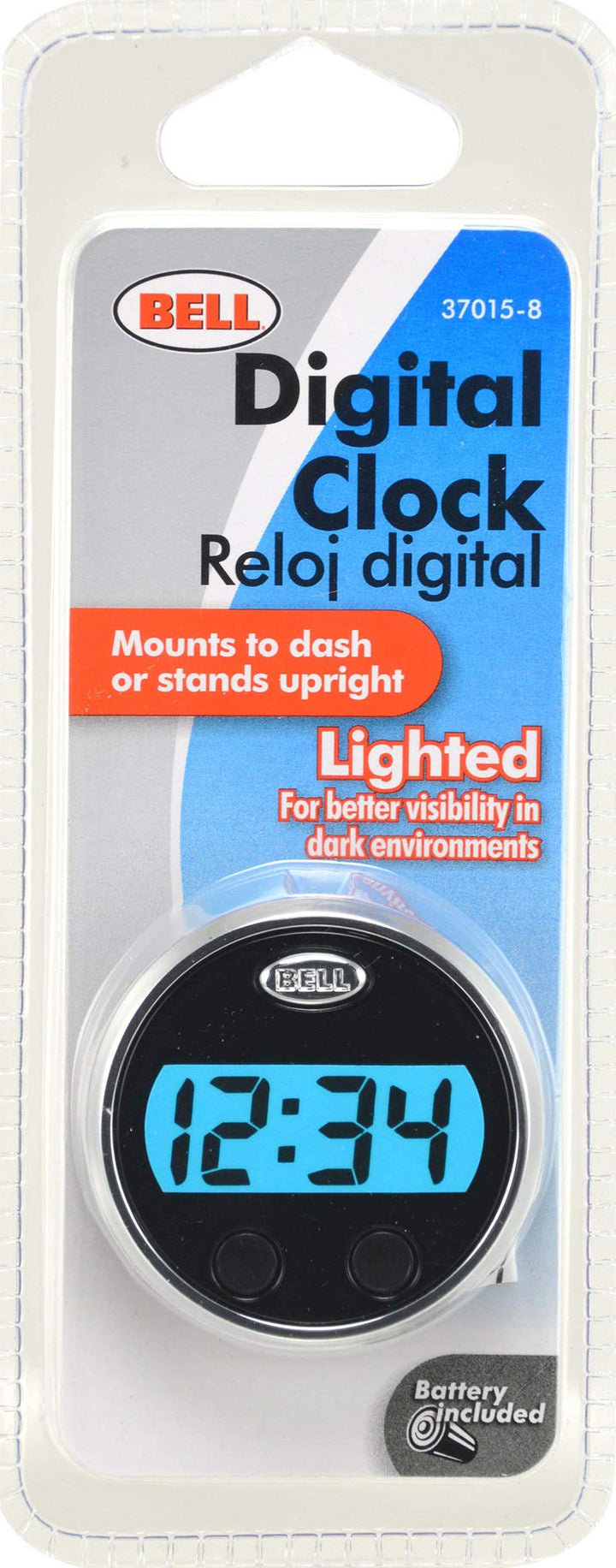 Bell Automotive 22-1-37015-8 Digital Clock, Multicolor, one Size