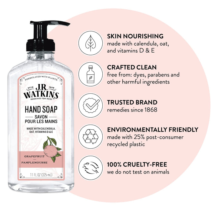 Natural Liquid Hand Soap, Grapefruit, 11 Ounce