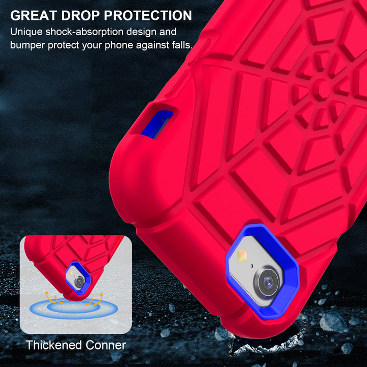 for iPhone SE 2022/2020 Case, for iPhone 8/7 / 6 / 6S with [2Pack] Tempered Glass Screen Protector, Heavy Duty Shockproof Protective iPhone SE 3rd/2nd Generation Cover 4.7 for Kids Boys
