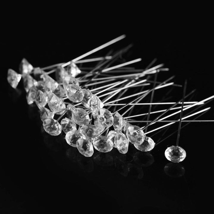 Senkary 200 Pieces Corsages Pins Flower Pins Diamond Cr
