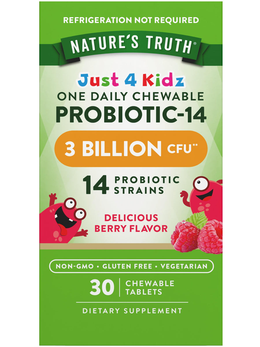 Nature's Truth Probiotics for Kids | 30 Chewable Ta