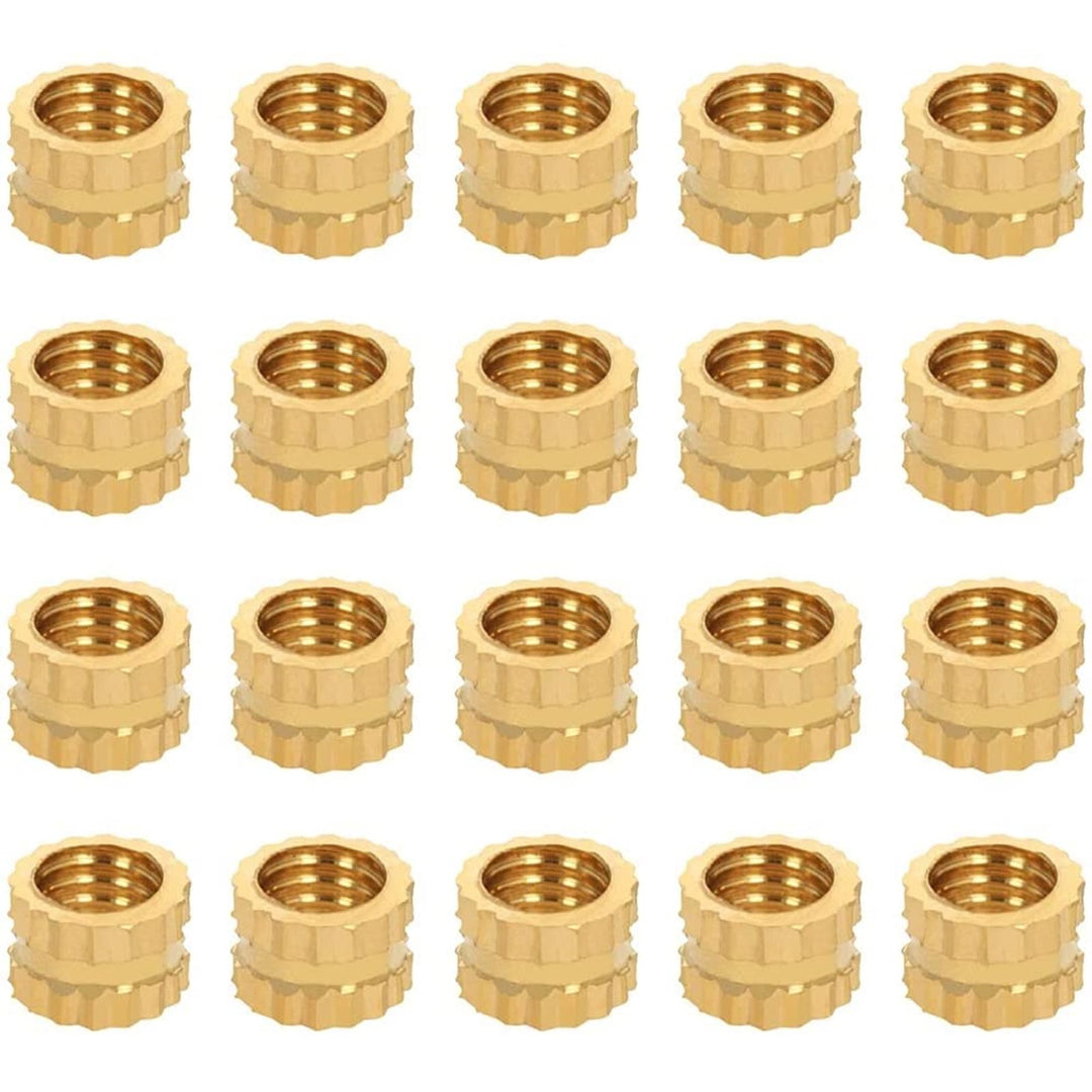 3D Printing Brass Nuts,500Pcs M3x3mm H x 4mm OD Knurled Insert Threaded Insert Nuts Female Brass Embedment Nut Heat Set Insert Nut for Printing 3D Printer Automotive Plastic Shell