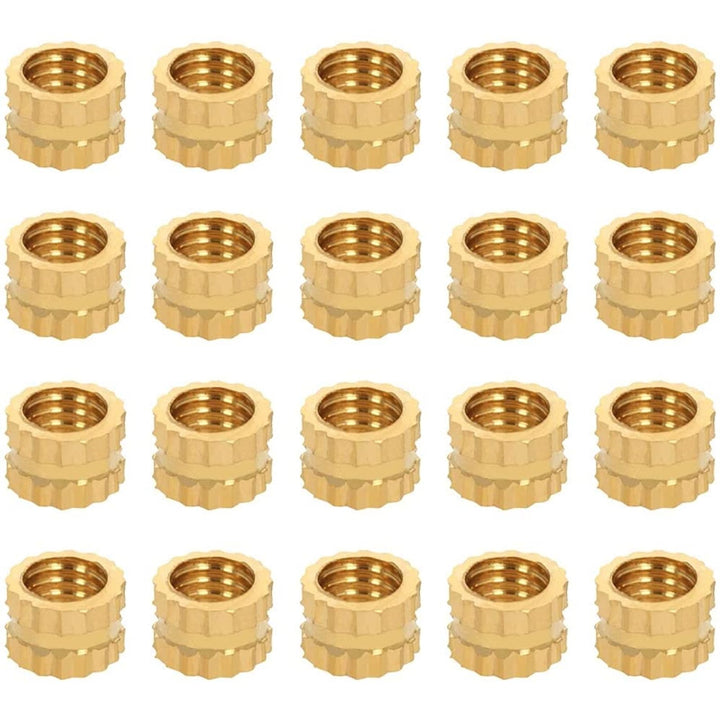 3D Printing Brass Nuts,500Pcs M3x3mm H x 4mm OD Knurled Insert Threaded Insert Nuts Female Brass Embedment Nut Heat Set Insert Nut for Printing 3D Printer Automotive Plastic Shell