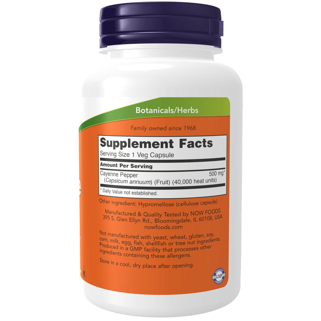NOW Foods Supplements, Cayenne (Capsicum annuum) 500 mg