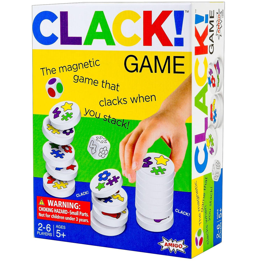 Games Clack! Categories - Exciting Kids Magnetic Stacking Game for 2-8 players Ages 7+ | Fun, Educational, & Fast-Paced Family Game