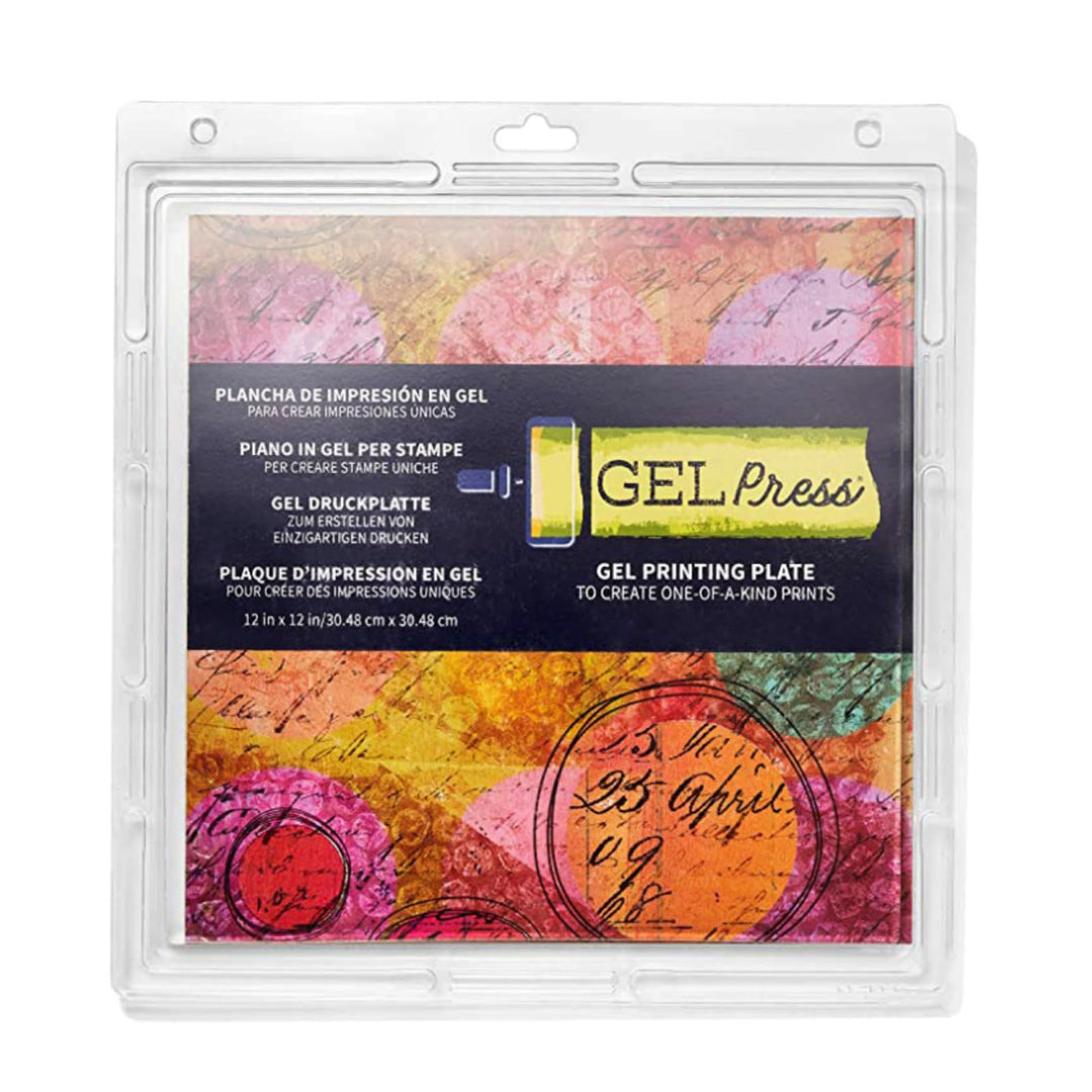 Monoprinting Print Plate - 12” X 12” Gel Plate - Printmaking Supplies - Reusable Gel Printing Plate for Press Art for Card Making, Scrapbooking, Journaling, Arts and Crafts, Home Decor