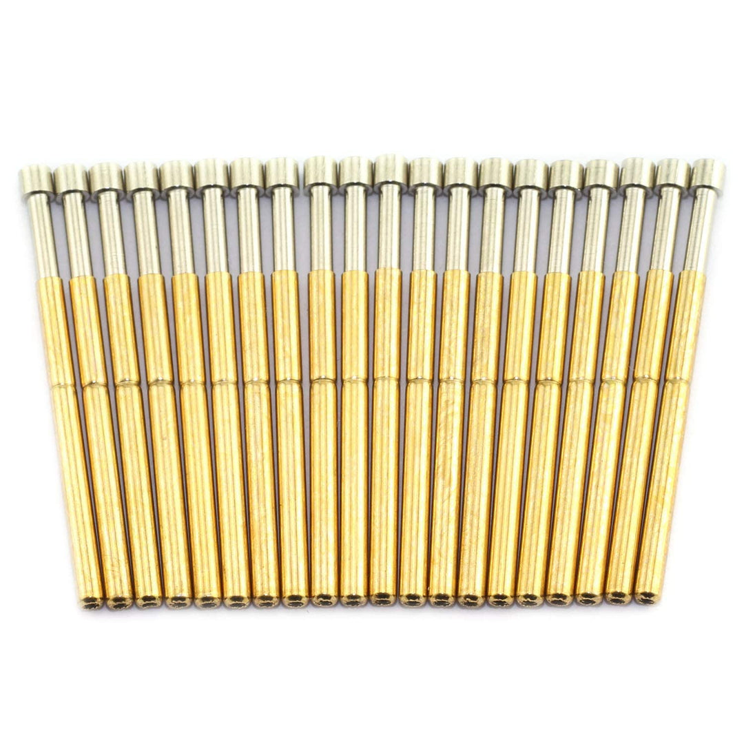 15pcs P75-E2 Spring Test Probe Pogo Pin Test Tools Dia 1.3mm Conical Head 1.02mm Thimble Length 16.5mm PCB Testing Pin Spring Contact Probe
