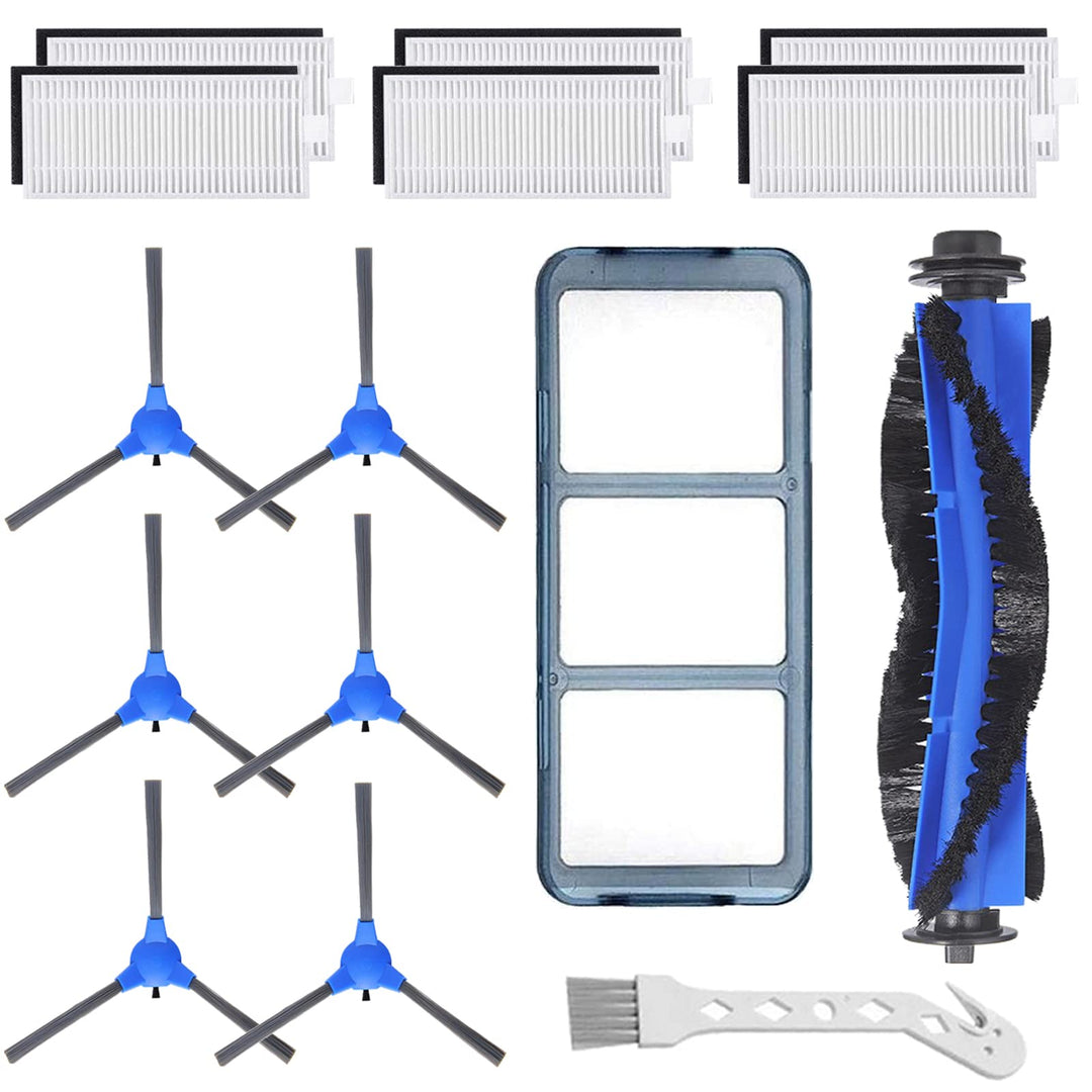 Replacement Parts kit for Eufy RoboVac 11S, RoboVac 30, RoboVac 30C, RoboVac 15C,RoboVac 12, RoboVac 35C, Robot Vacuum cleaner Accessory Kit,6 Filters,6 Side Brushes,1 Main Brush,1 Pre Filter