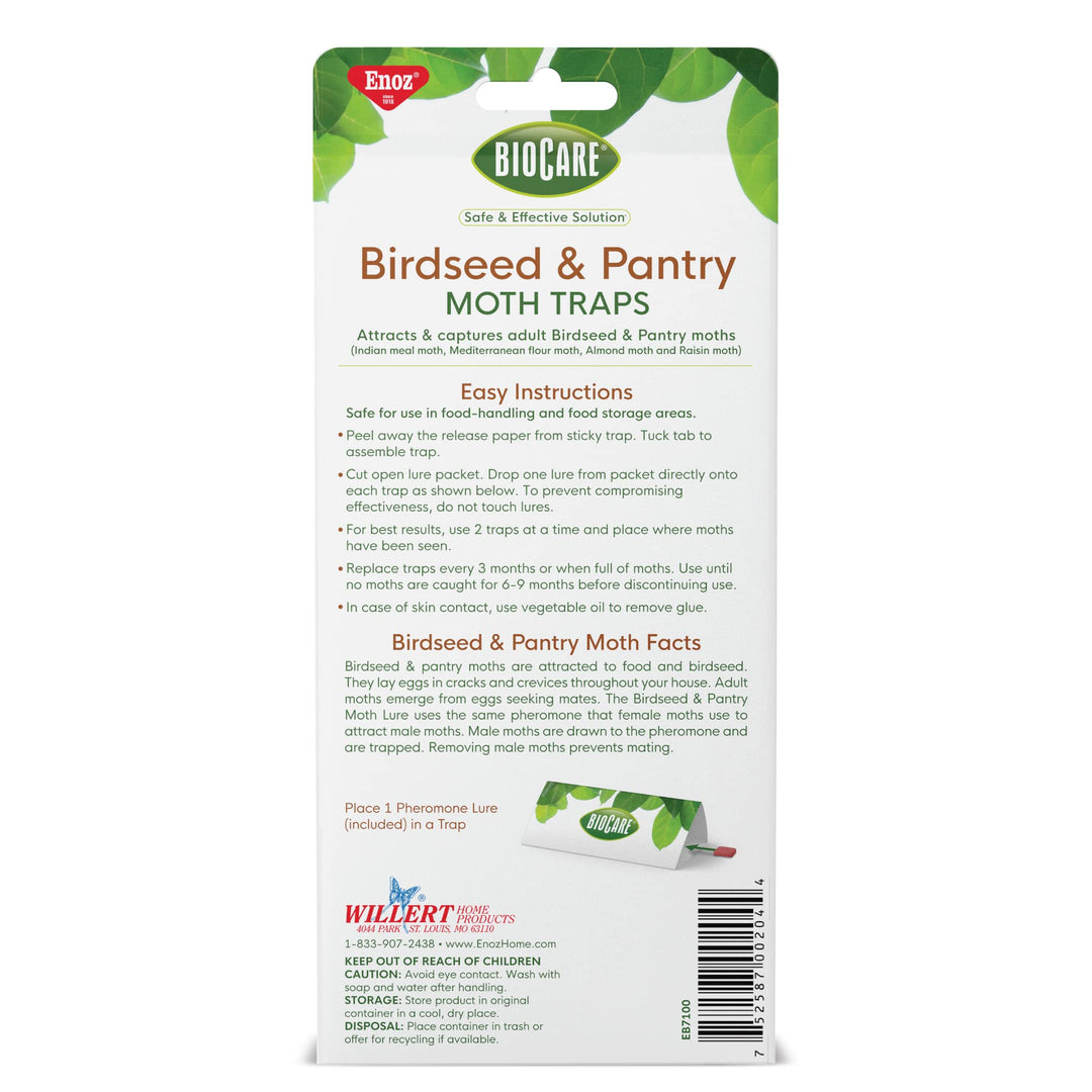 BioCare Birdseed &amp; Pantry Moth Traps, Attracts and Kills Birdseed &amp; Pantry Moths, Non-Toxic, Pack of 2