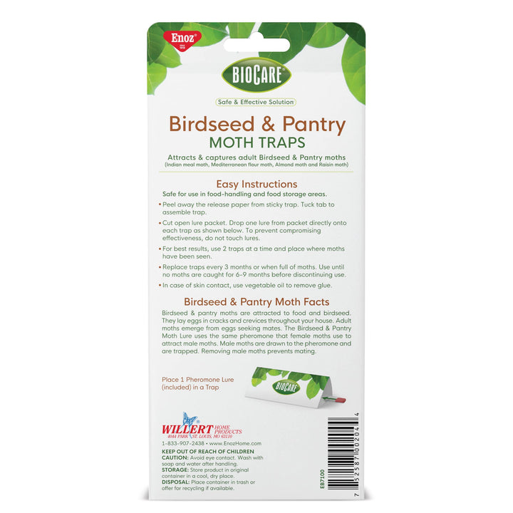 BioCare Birdseed &amp; Pantry Moth Traps, Attracts and Kills Birdseed &amp; Pantry Moths, Non-Toxic, Pack of 2