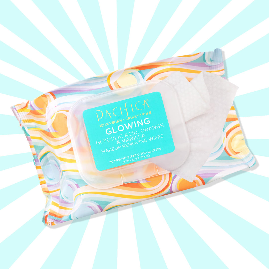 PACIFICA Glowing Makeup Removing Wipes 30 Count, 30 CT