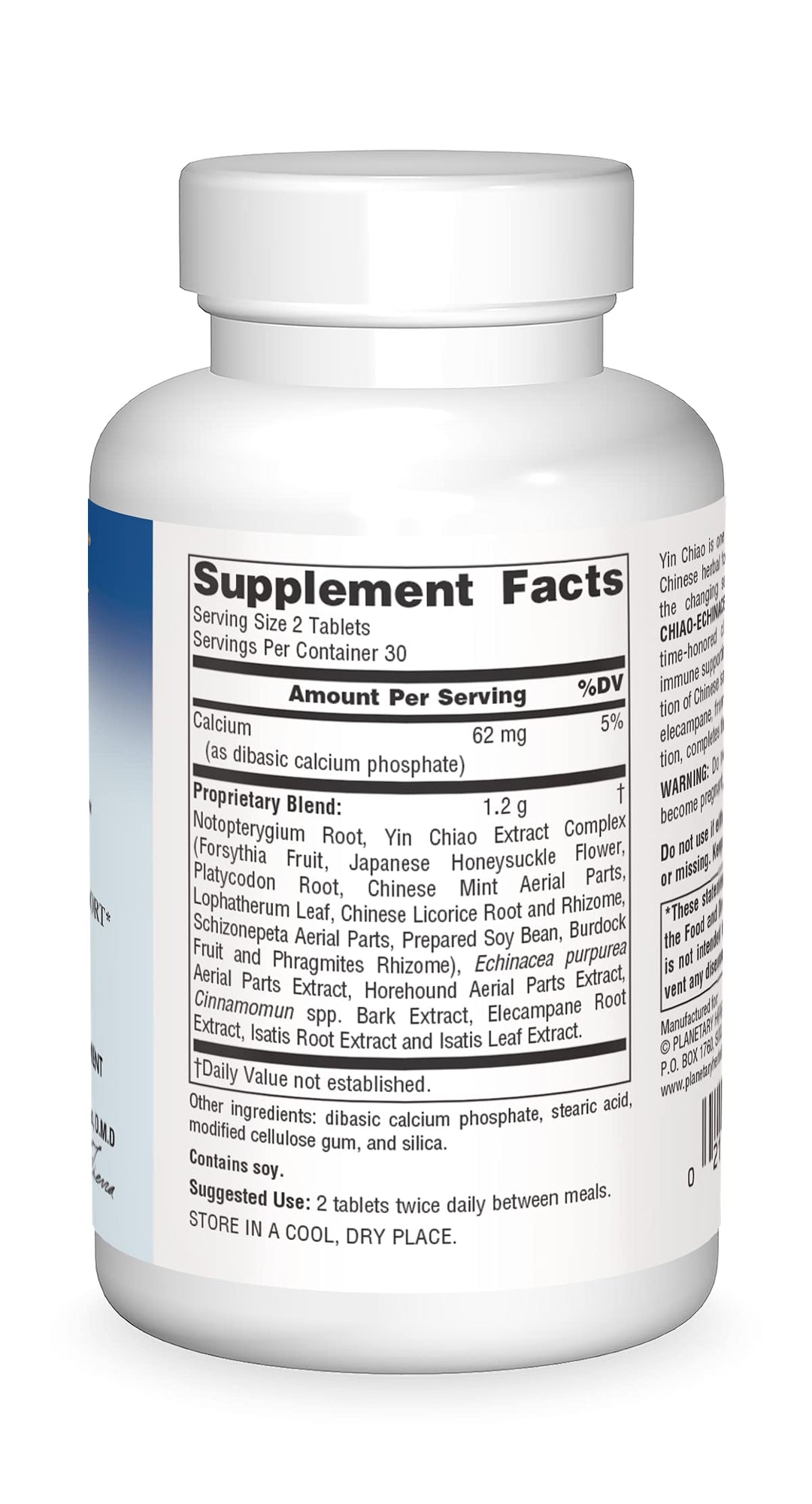 Yin Chiao-Echinacea Complex Planetary Herbals 60 Tabs