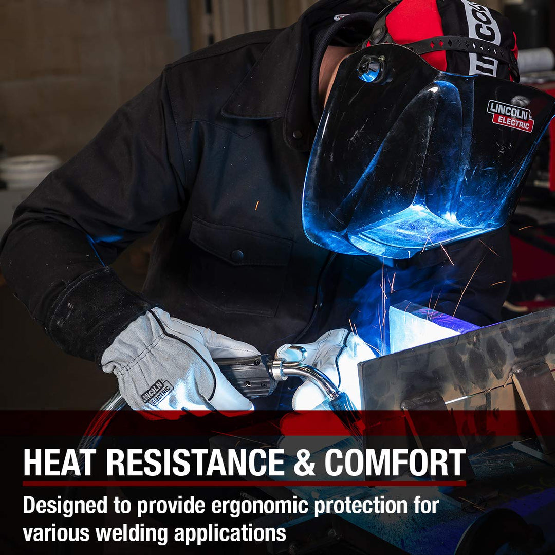 DynaMIG Traditional MIG Welding Gloves | Top Grain Leather | Medium | K3805-M, White